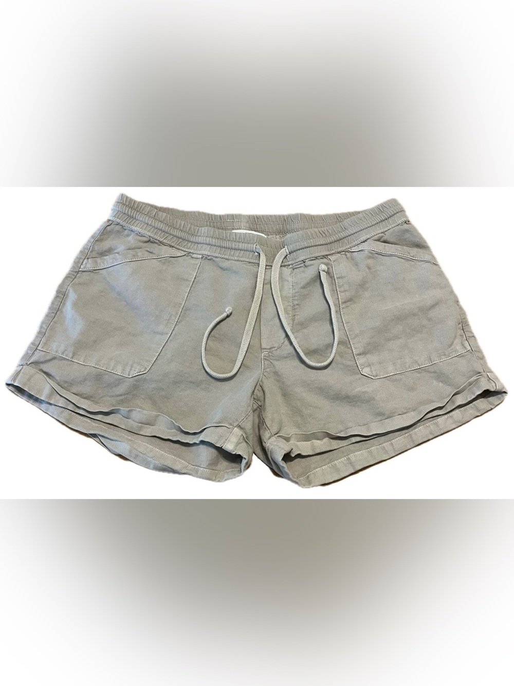 James Perse Grey Drawstring Pull-On Patch Pocket Shorts Size 2/Fits Medium 6-8